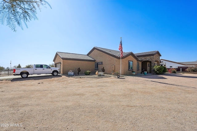 view of front of house featuring a garage