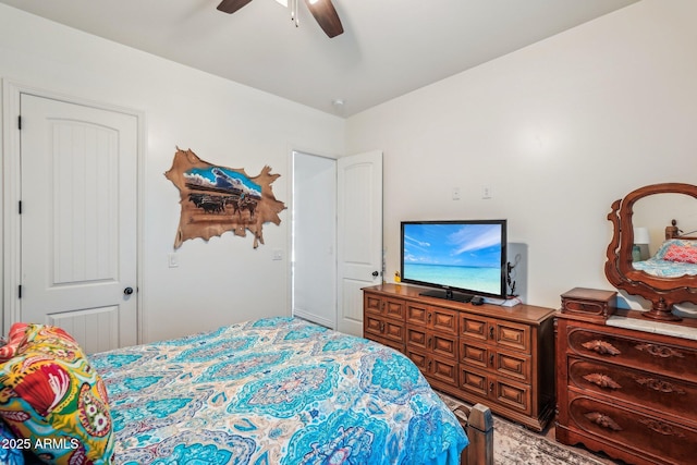 bedroom with ceiling fan