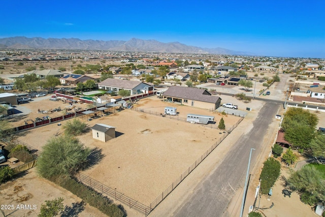 bird's eye view featuring a mountain view