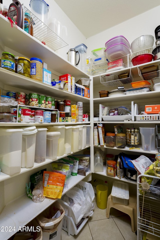 view of pantry