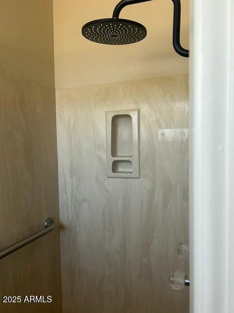 interior details featuring walk in shower