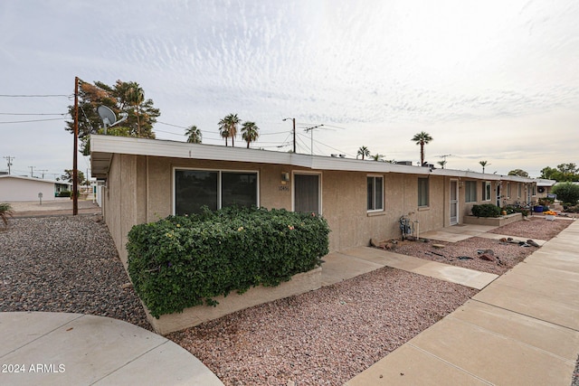 view of front of property with a patio