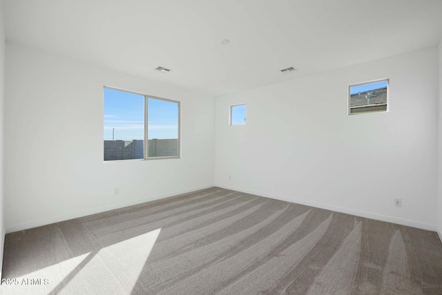 unfurnished room with carpet floors