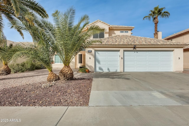 view of front of home featuring a garage