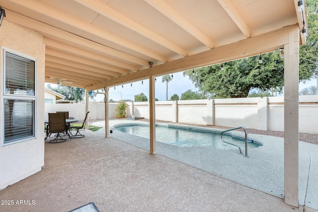 view of pool featuring a patio area