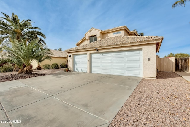 front of property featuring a garage