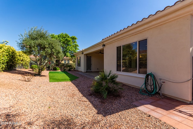 view of yard featuring a patio