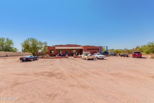 view of parking / parking lot