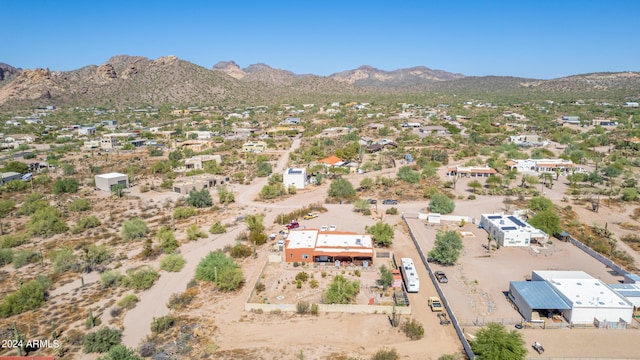 aerial view featuring a mountain view