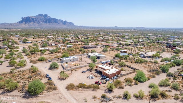 aerial view with a mountain view