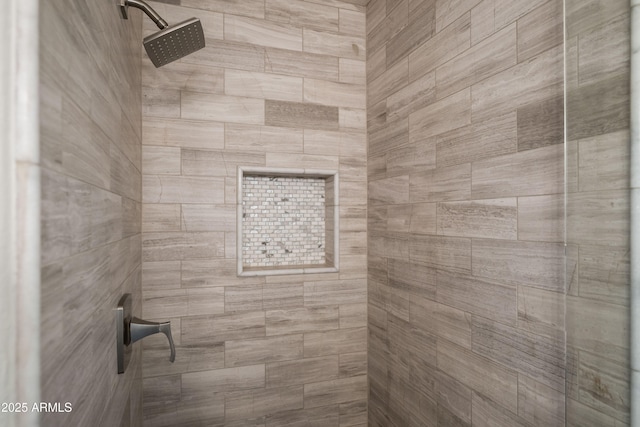 full bathroom with a tile shower