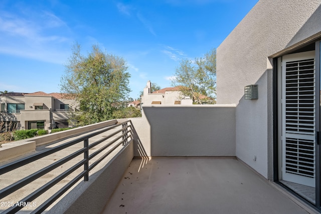 balcony with a residential view