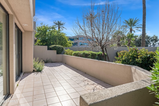 view of patio with a fenced backyard