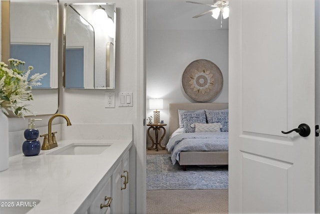 2625 N 24th St Unit 22, Mesa, AZ 85213 - ensuite bathroom featuring vanity and ceiling fan