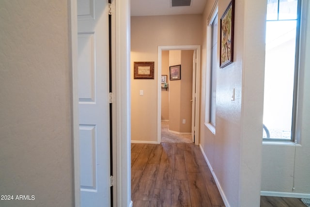 hall featuring hardwood / wood-style floors