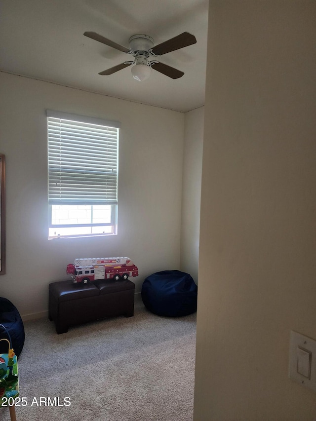 7251 E Grouse Ct, San Tan Valley, AZ 85143 - interior space featuring ceiling fan and carpet floors