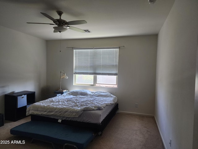 7251 E Grouse Ct, San Tan Valley, AZ 85143 - carpeted bedroom featuring ceiling fan, visible vents, and baseboards