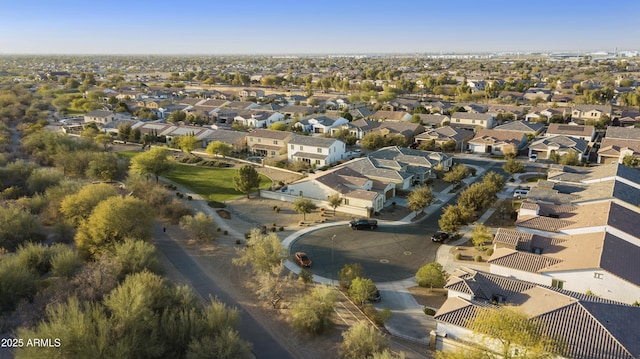 bird's eye view featuring a residential view