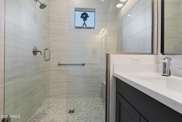 17385 W Sugar Hill Ct, Surprise, AZ 85388 - bathroom featuring a shower stall and vanity