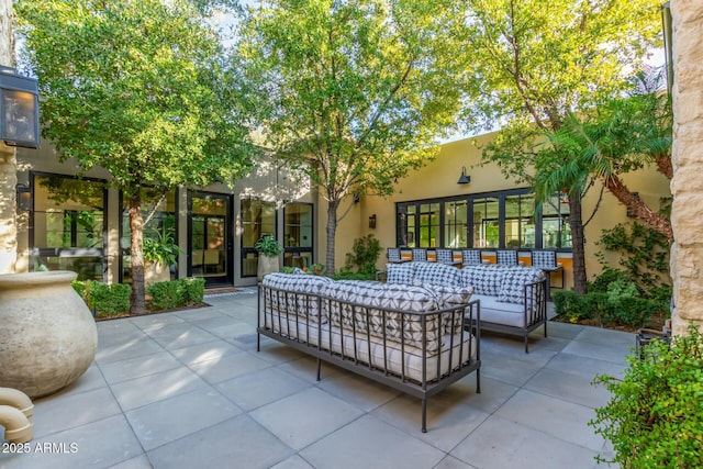 view of patio featuring outdoor lounge area