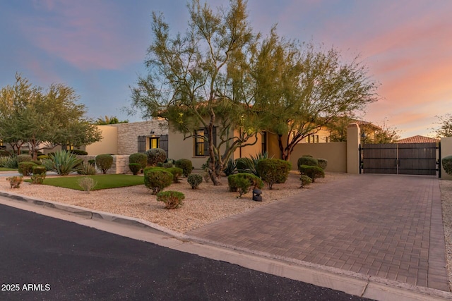 view of pueblo-style home