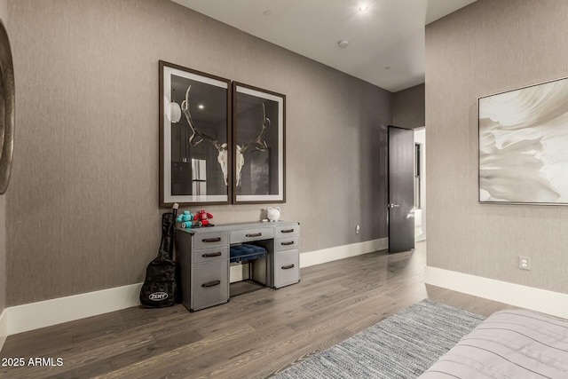 interior space featuring dark hardwood / wood-style flooring