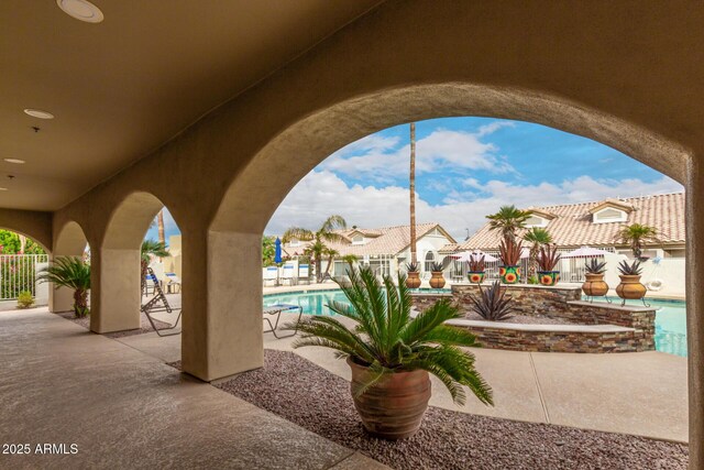 5830 E Mckellips Rd Unit 2, Mesa, AZ 85215 - view of patio / terrace with a community pool
