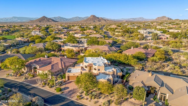 aerial view featuring a mountain view