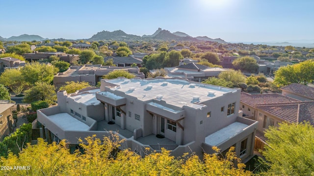 aerial view featuring a mountain view