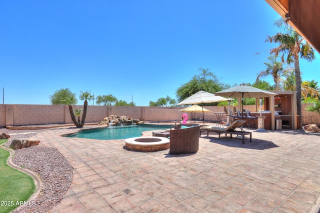 2041 E Palm Beach Dr, Chandler, AZ 85249 - view of swimming pool with a patio area and a fenced backyard