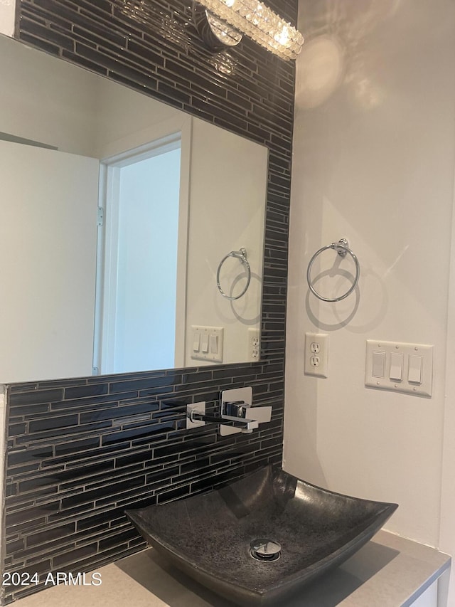 8520 E Mackenzie Dr, Scottsdale, AZ 85251 - bathroom with a sink and backsplash