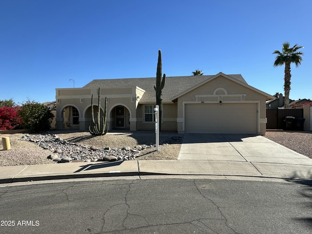 view of front of home featuring a garage