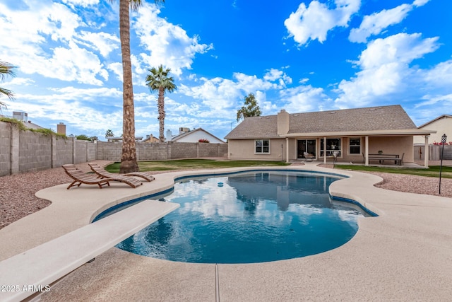 view of pool with a patio area