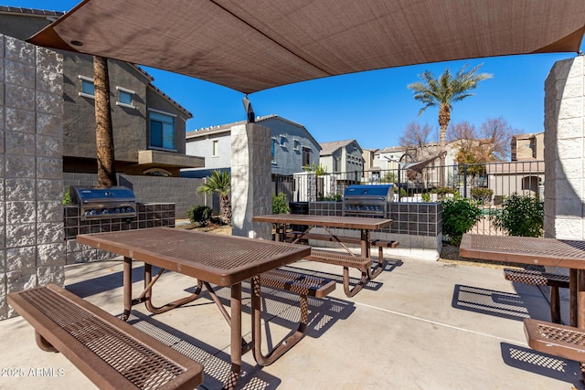 view of patio / terrace with area for grilling