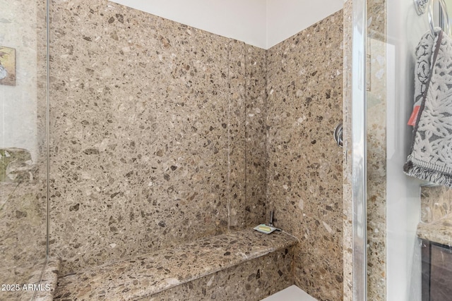 bathroom with walk in shower