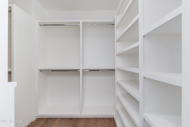 spacious closet with hardwood / wood-style floors