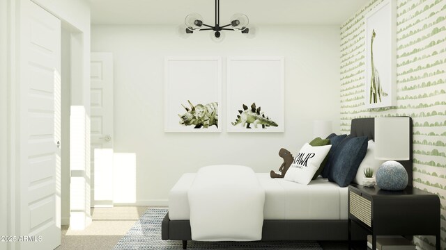 25097 N 174th Ln, Surprise, AZ 85387 - bedroom with a notable chandelier and baseboards