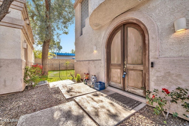 view of doorway to property