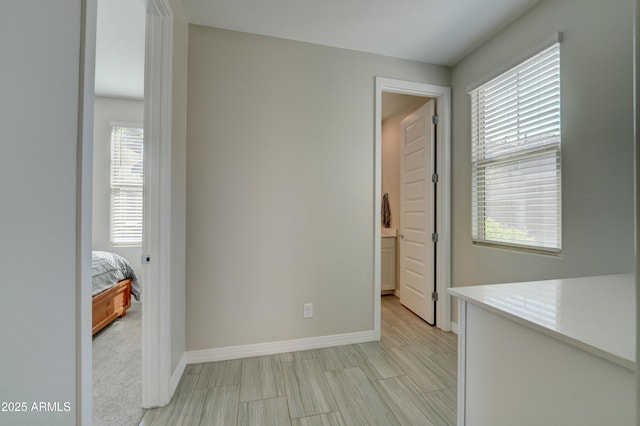 interior space with baseboards