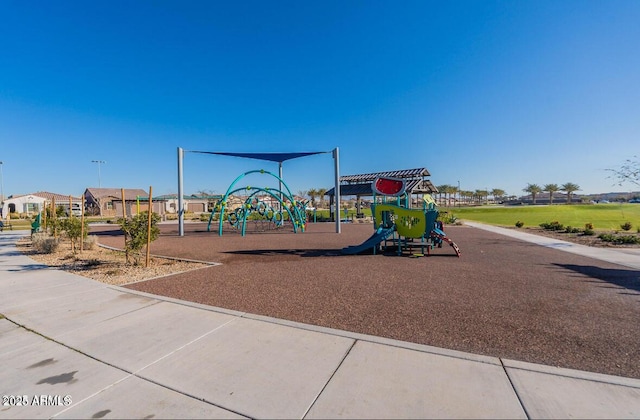 view of community jungle gym