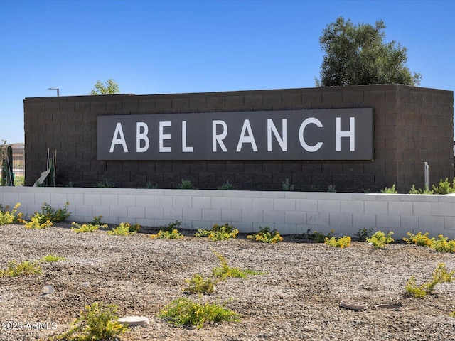 view of community sign