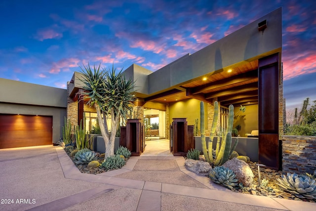 view of front of house featuring a garage