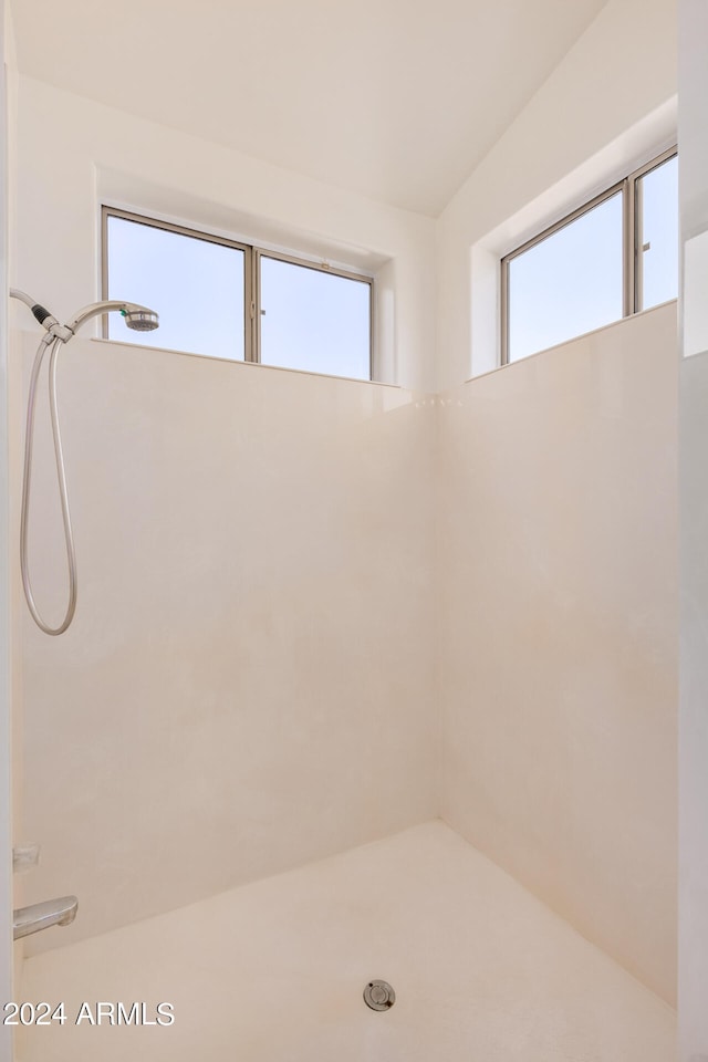 bathroom with a shower