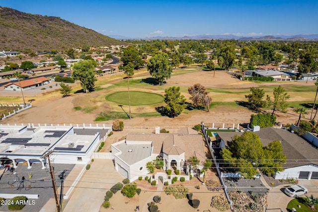 bird's eye view featuring a mountain view