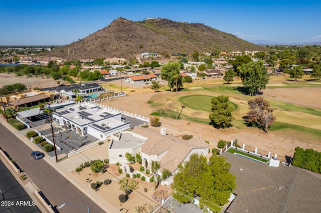 aerial view featuring a mountain view