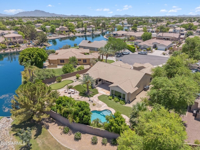 422 E Kaibab Pl, Chandler, AZ 85249 - aerial perspective of suburban area with a water and mountain view