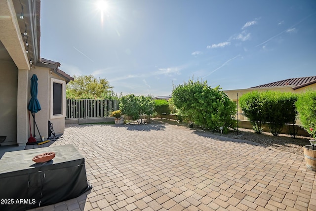 view of patio / terrace with a fenced backyard