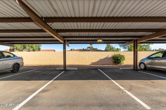 view of parking / parking lot