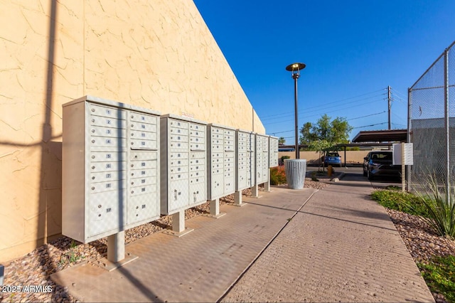 surrounding community featuring a mail area