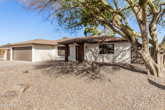 view of front facade with a garage